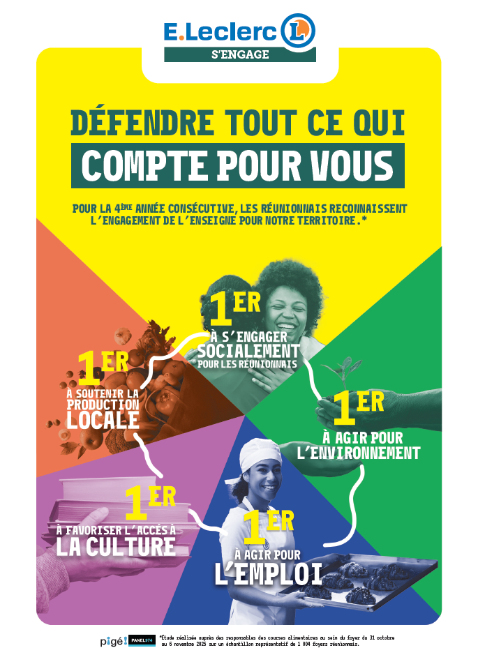 E.LECLERC, ENGAGE A DEFENDRE TOUT CE QUI COMPTE POUR VOUS ! 